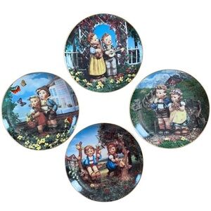 BUNDLE OF 4  M.J. HUMMEL LITTLE COMPANIONS COLLECTOR PLATES DANBURY MI…